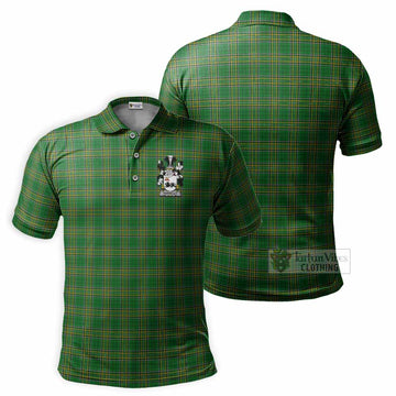 Kennelly Irish Clan Tartan Men's Polo Shirt with Coat of Arms - Tartan Vibes Clothing