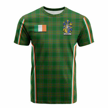 Kenney Irish Clan Coat of Arm Tartan Cotton T-shirt Flag Style