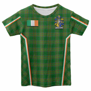 Kenney Irish Clan Coat of Arm Tartan Kid T-shirt Flag Style