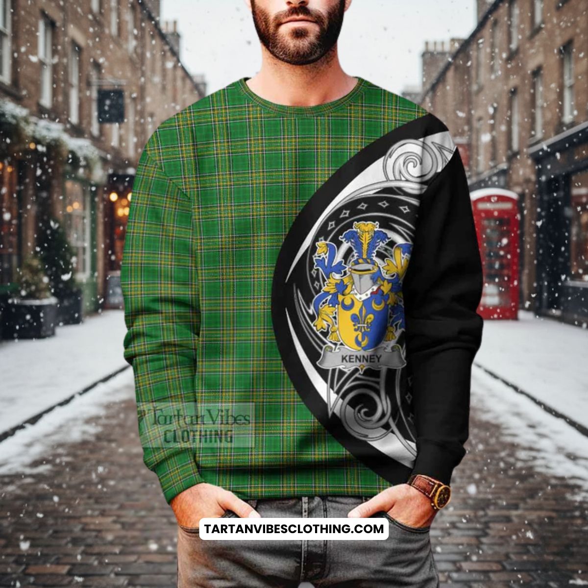 Kenney Irish Clan Sweatshirt Celtic Circle Style