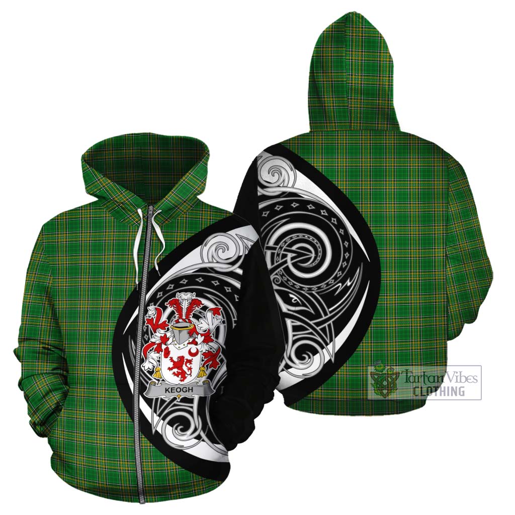 Keogh Irish Clan Cotton Hoodie Celtic Circle Style Zip Hoodie - Tartan Vibes Clothing