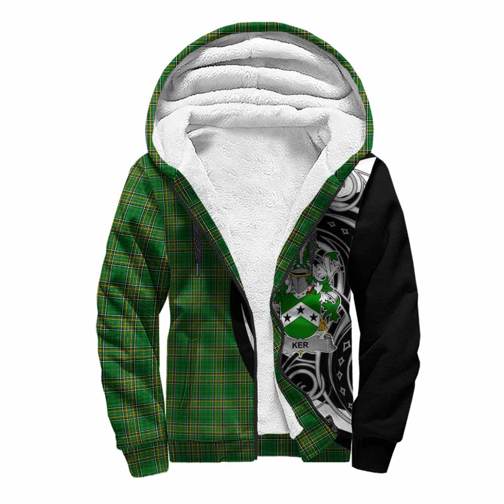 Tartan Vibes Clothing Ker Irish Clan Sherpa Hoodie Celtic Circle Style