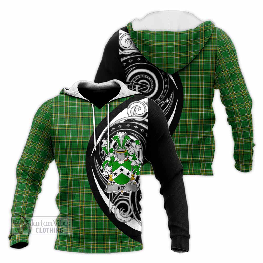 Ker Irish Clan Knitted Hoodie Celtic Circle Style - Tartan Vibes Clothing