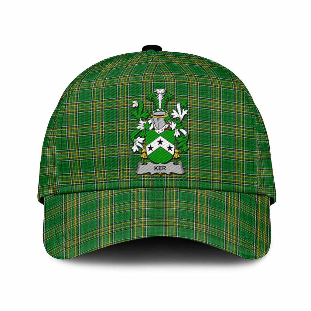 Ker Irish Clan Tartan Classic Cap with Coat of Arms