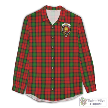 Kerr Tartan Women's Casual Shirt with Family Crest