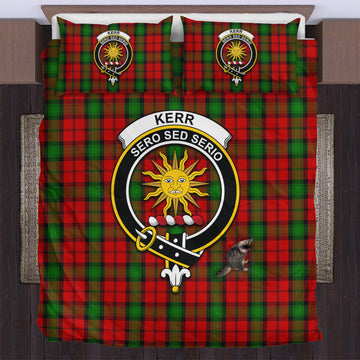 Kerr Tartan Bedding Set with Family Crest