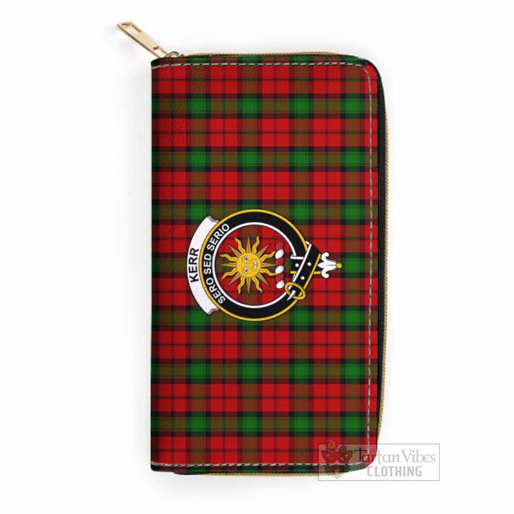 Tartan Vibes Clothing Kerr Tartan Women's Leather Wallet with Family Crest
