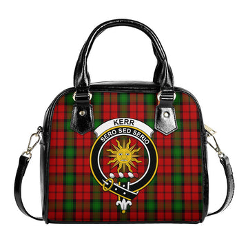 Kerr Tartan Shoulder Handbags with Family Crest