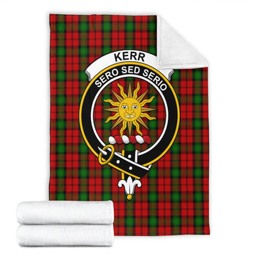 Kerr Tartan Blanket with Family Crest