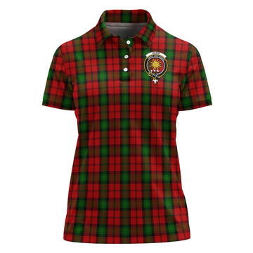 Kerr Tartan Polo Shirt with Family Crest For Women