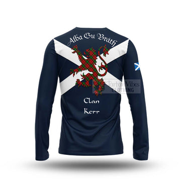 Kerr Tartan Lion Rampant Long Sleeve T-Shirt Proudly Display Your Heritage with Alba Gu Brath and Clan Name