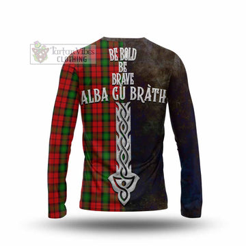 Kerr Tartan Family Crest Long Sleeve T-Shirt Alba Gu Brath Be Brave Lion Ancient Style
