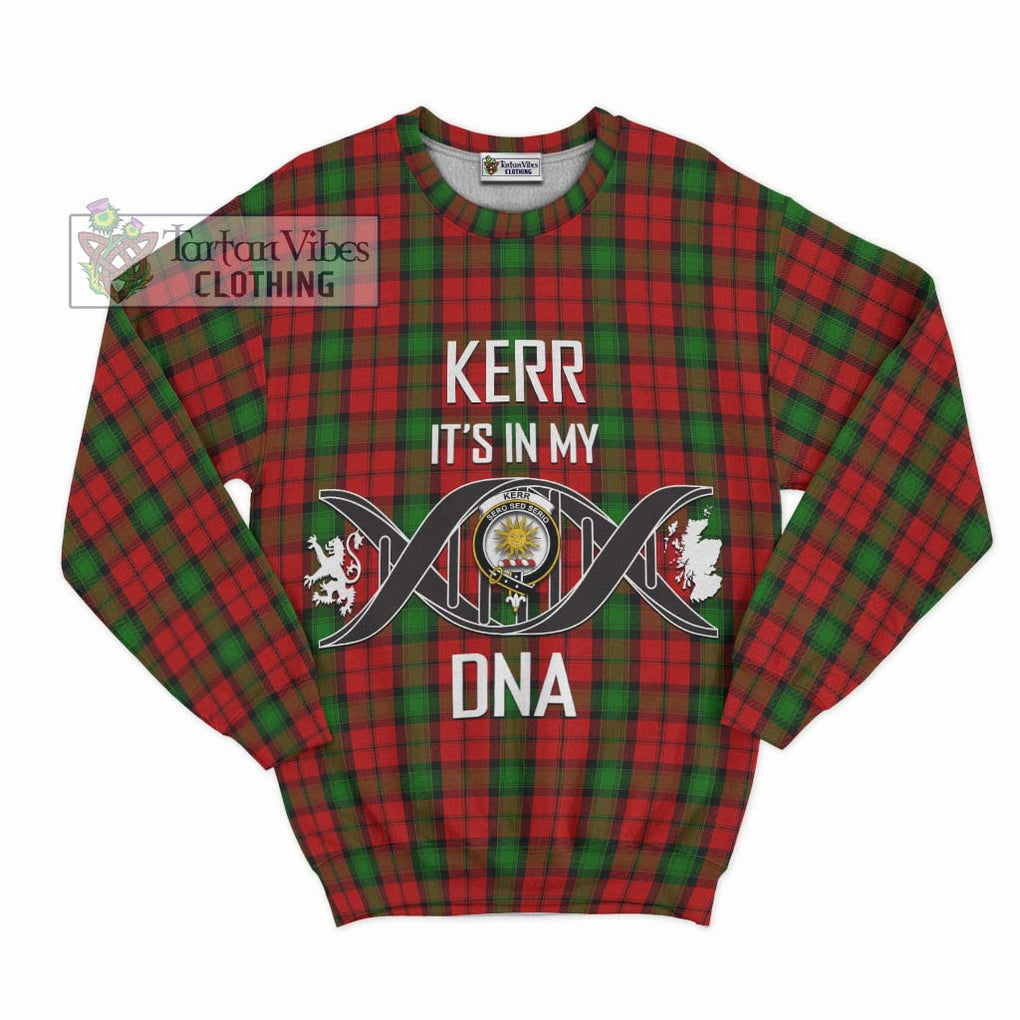 Kerr Tartan Sweatshirt with Family Crest DNA In Me Style - Tartanvibesclothing Shop