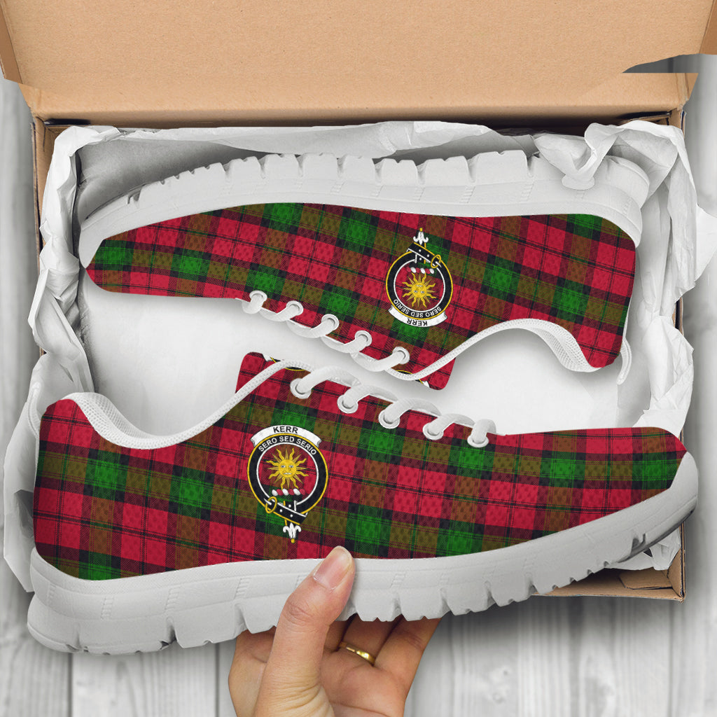Kerr Tartan Sneakers with Family Crest - Tartan Vibes Clothing