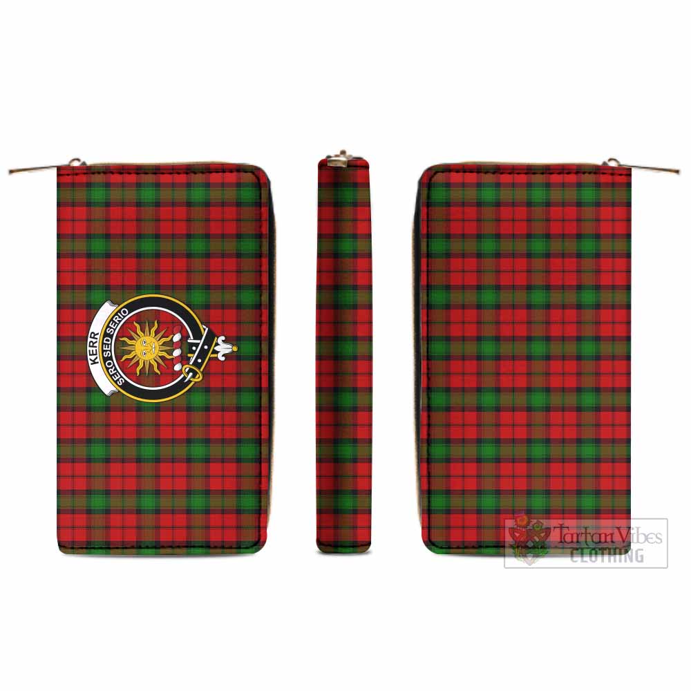 Tartan Vibes Clothing Kerr Tartan Women's Leather Wallet with Family Crest