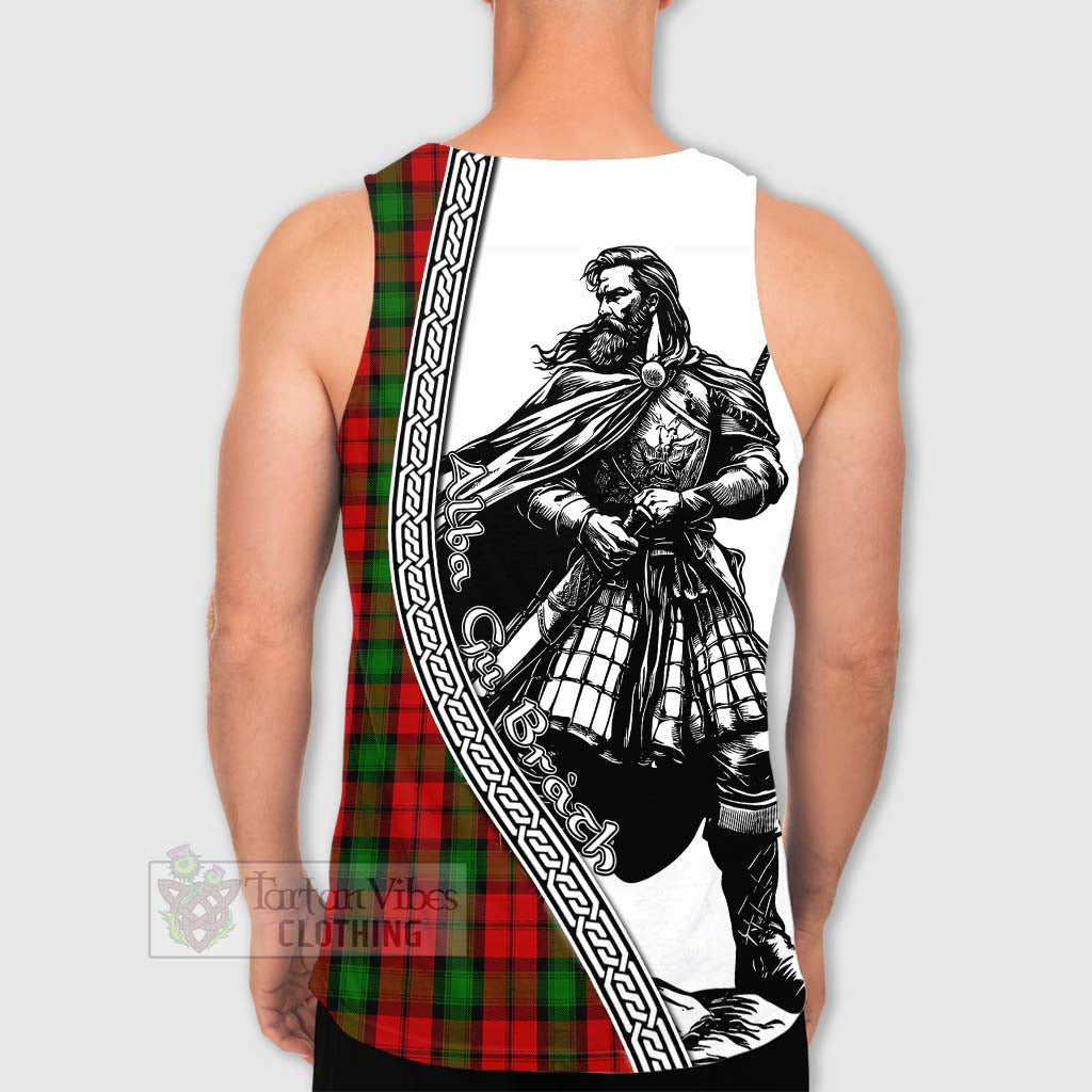 Kerr Tartan Clan Crest Men's Tank Top with Highlander Warrior Celtic Style - Tartan Vibes Clothing