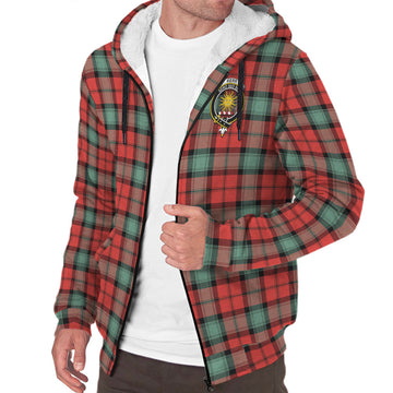Kerr Ancient Tartan Sherpa Hoodie with Family Crest