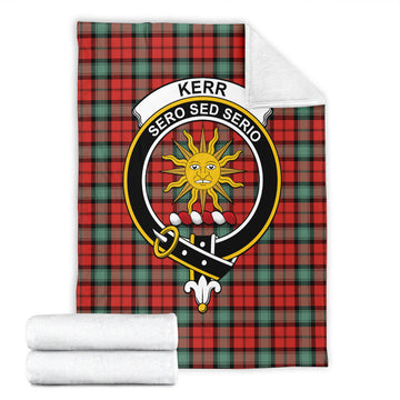 Kerr Ancient Tartan Blanket with Family Crest