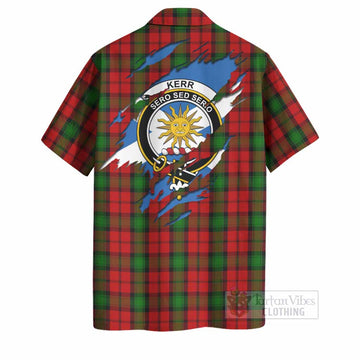 Kerr Clan Crest In Me Tartan Hawaiian Shirt Scotland Flag Style