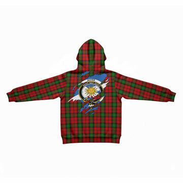 Kerr Clan Crest In Me Tartan Kid Hoodie Scotland Flag Style