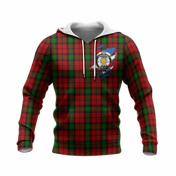 Kerr Clan Crest In Me Tartan Knitted Hoodie Scotland Flag Style