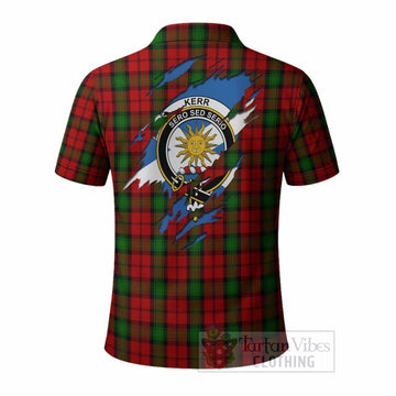 Kerr Clan Crest In Me Tartan Polo Shirt Scotland Flag Style