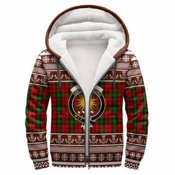 Kerr Clan Tartan Christmas Fleece Hoodie with Family Crest
