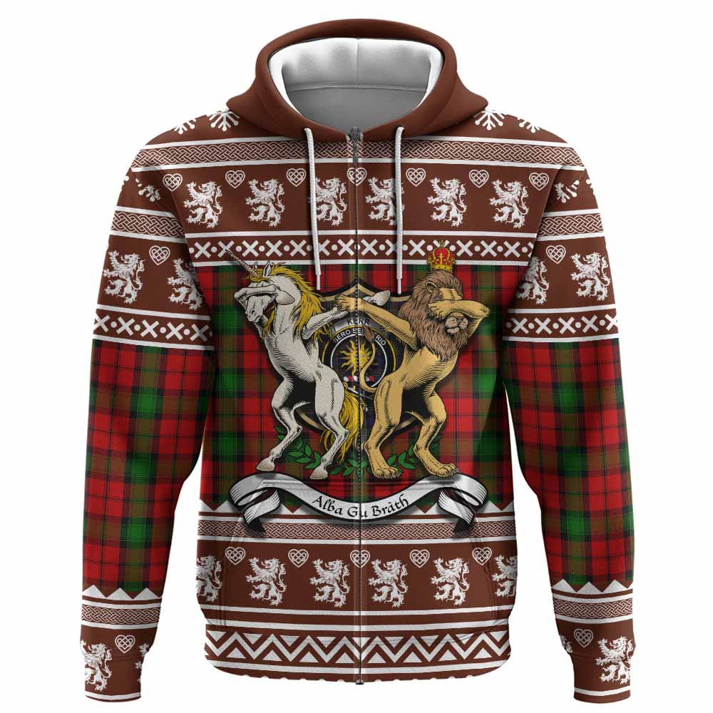 Kerr Clan Tartan Crest Christmas Hoodie Coat of Arms Funny Style - Tartan Vibes Clothing