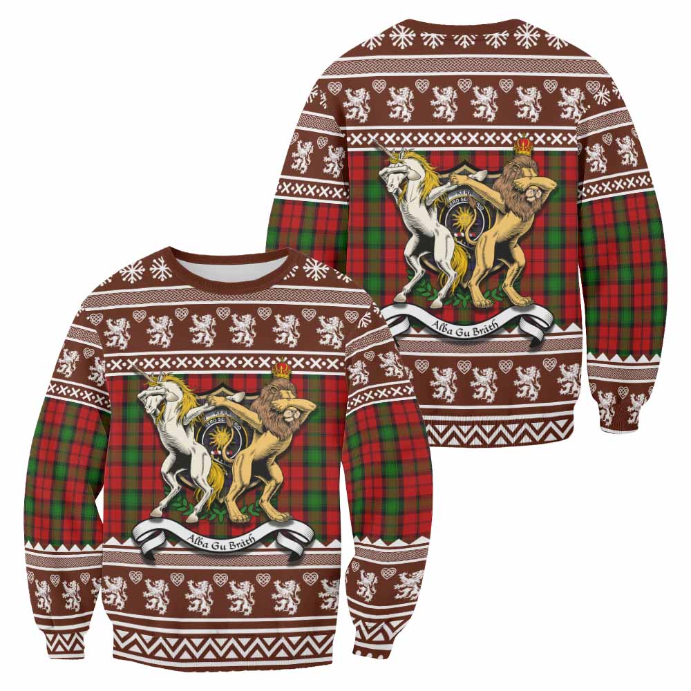 Kerr Clan Tartan Crest Christmas Sweatshirt Coat of Arms Funny Style - Tartan Vibes Clothing