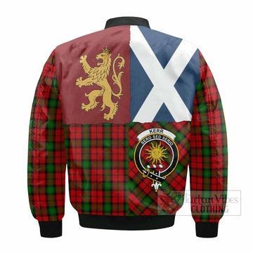 Kerr Crest Tartan Bomber Jacket with Lion Rampant Saltire Style