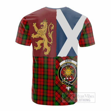 Kerr Crest Tartan Cotton T-shirt with Lion Rampant Saltire Style
