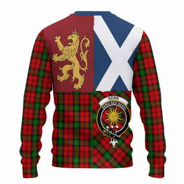 Kerr Crest Tartan Knitted Sweater with Lion Rampant Saltire Style