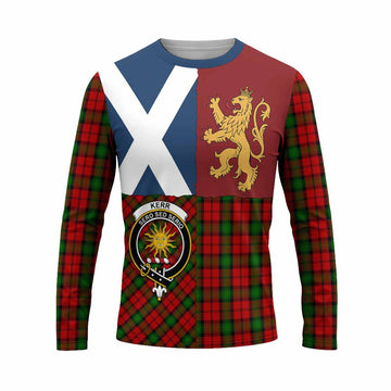 Kerr Crest Tartan Long Sleeve T-Shirt with Lion Rampant Saltire Style