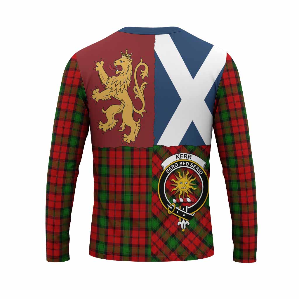Kerr Crest Tartan Long Sleeve T-Shirt with Lion Rampant Saltire Style