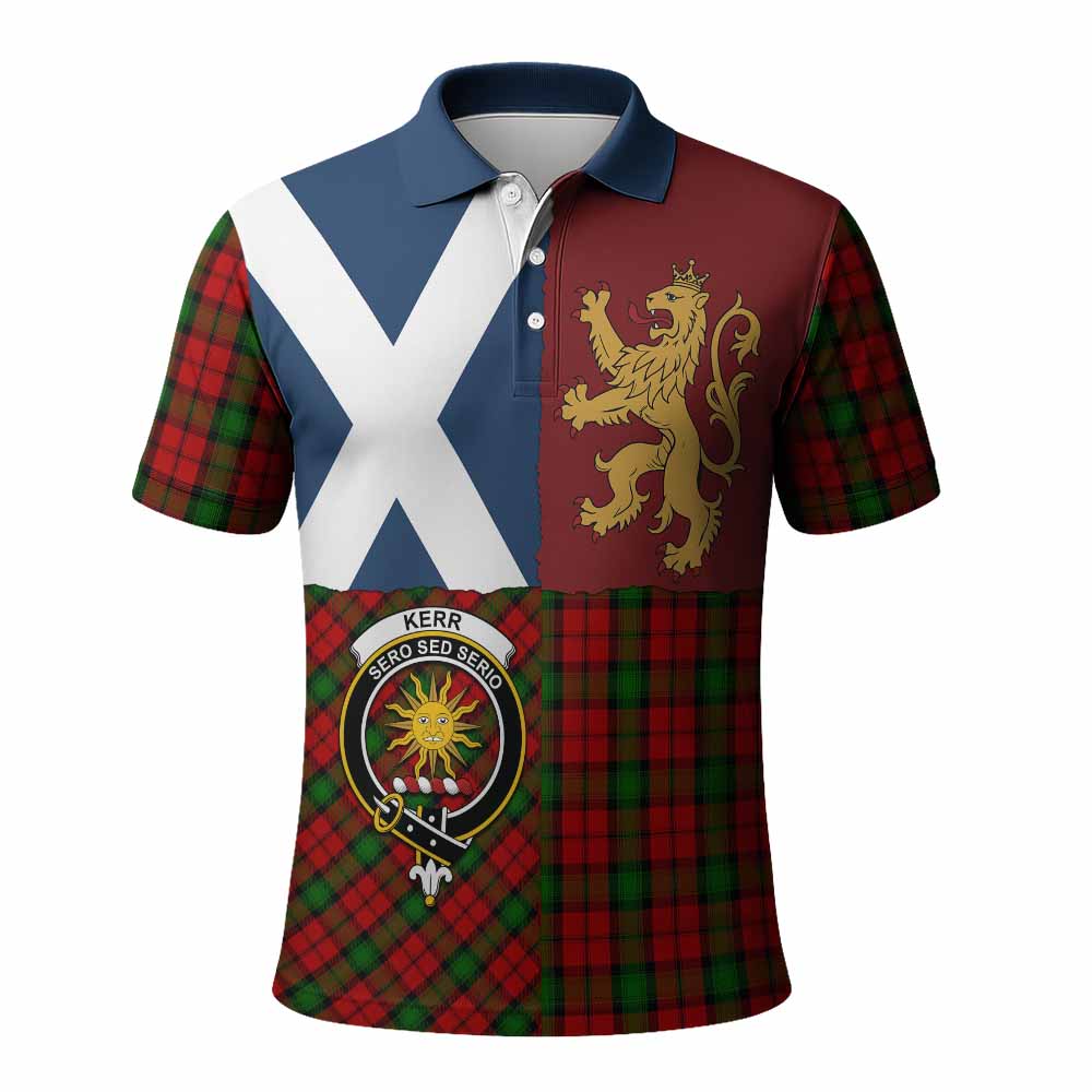 Kerr Crest Tartan Polo Shirt with Lion Rampant Saltire Style