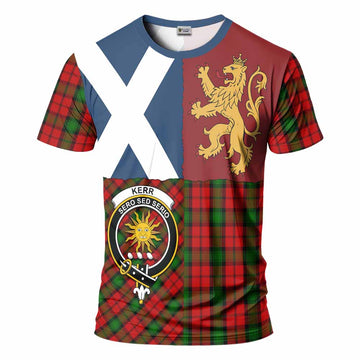 Kerr Crest Tartan T-Shirt with Lion Rampant Saltire Style