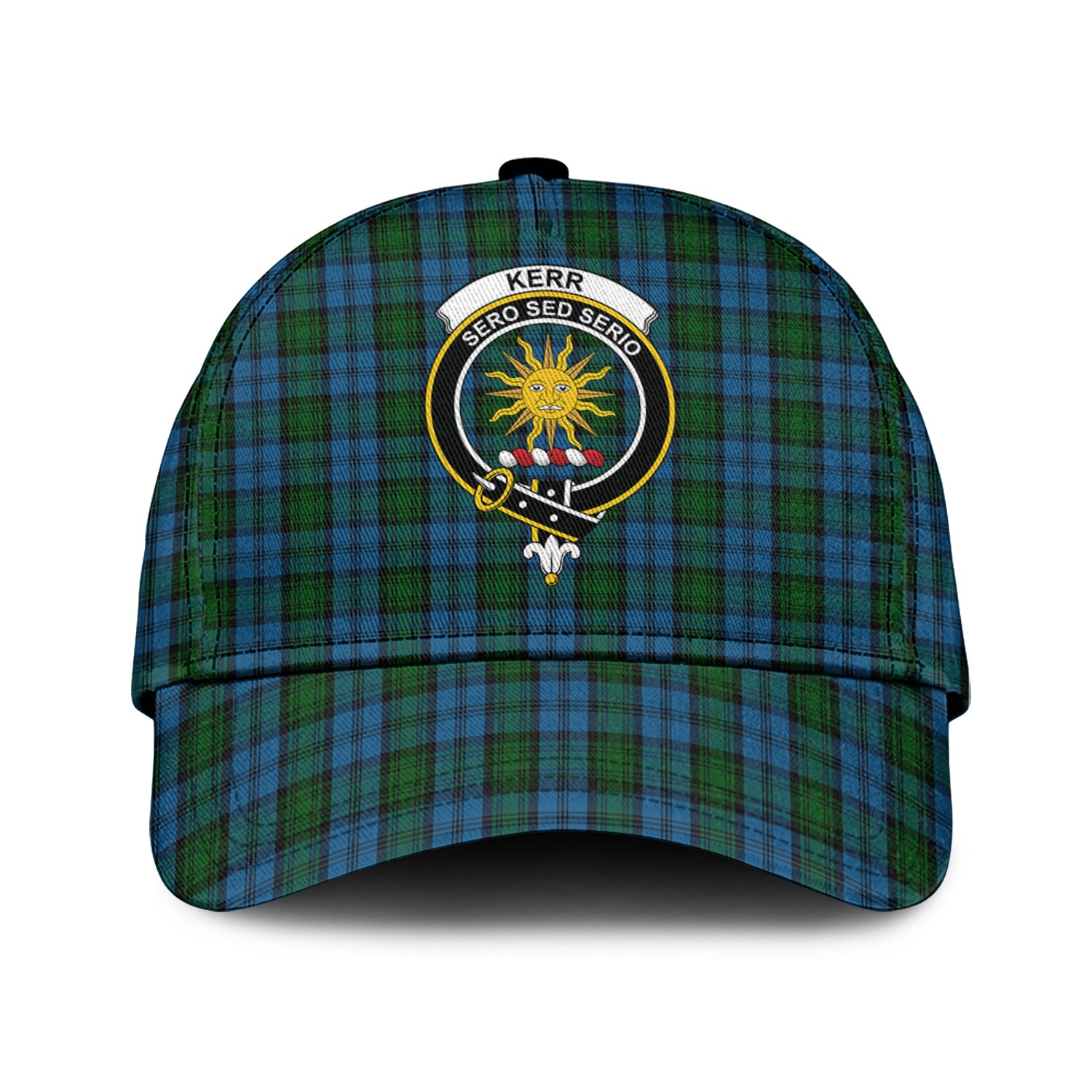 kerr-hunting-tartan-classic-cap-with-family-crest