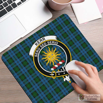 Kerr Hunting Tartan Mouse Pad with Family Crest