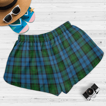 Kerr Hunting Tartan Womens Shorts with Family Crest