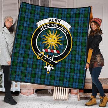 Kerr Hunting Tartan Quilt with Family Crest