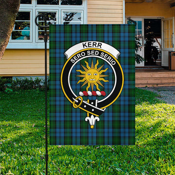 Kerr Hunting Tartan Flag with Family Crest