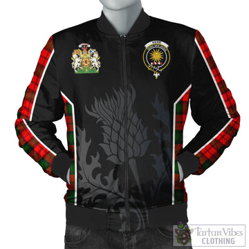 Kerr Modern Tartan Bomber Jacket with Family Crest and Scottish Thistle Vibes Sport Style