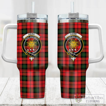 Kerr Modern Tartan and Family Crest Tumbler with Handle