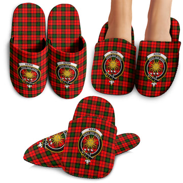Kerr Modern Tartan Home Slippers with Family Crest