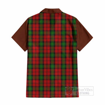 Kerr Tartan Accent Cotton Hawaiian Shirt with Family Crest