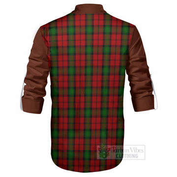Kerr Tartan Accent Ghillie Shirt with Family Crest