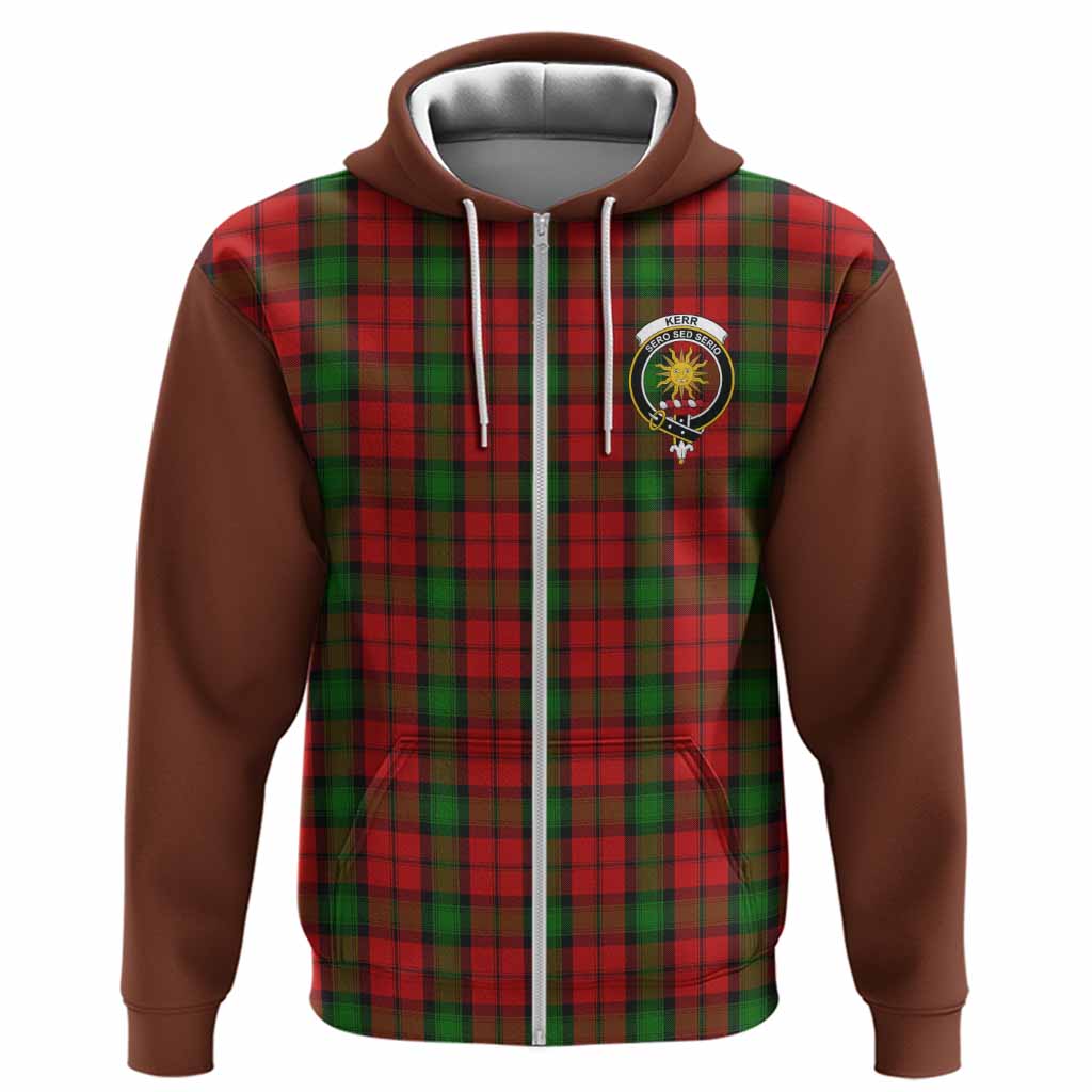 Kerr Tartan Accent Hoodie with Family Crest