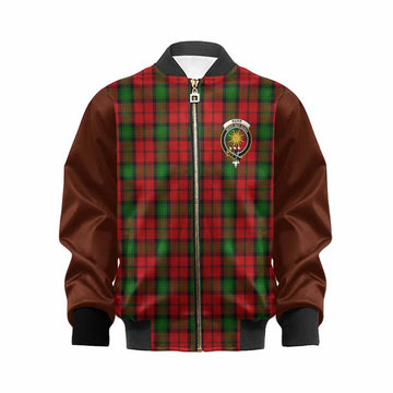Kerr Tartan Accent Kid Bomber Jacket with Family Crest