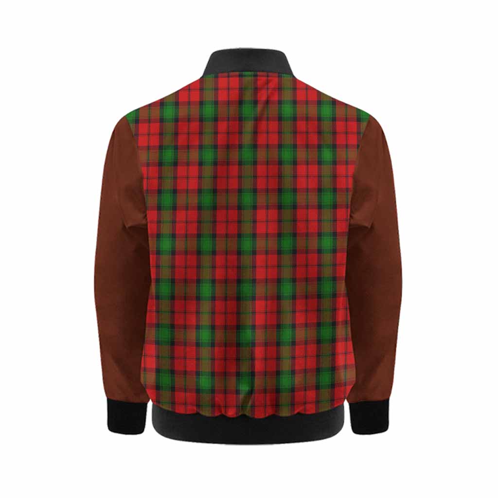 Kerr Tartan Accent Kid Bomber Jacket with Family Crest