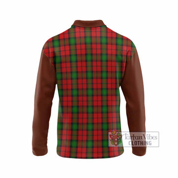 Kerr Tartan Accent Long Sleeve Polo Shirt with Family Crest